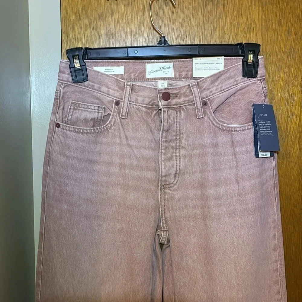 Universal Thread 90s Baggy Relaxed Hip & Thigh Bagggy Leg Pink Size 0 NWT - Picture 2 of 12